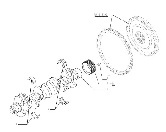 2996973 - Вкладыш зелен. коленвала ДВС Cursor13 T9,T9.505/St., CR, Str., Tr.